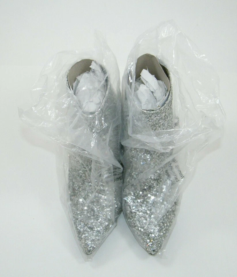 ¡NUEVO! MICHAEL ANTONIO CITRON - BOTINES PLATA BRILLO BOTINES BOTINES 6 1/2 Foto 3 de 4