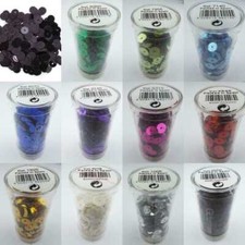 8mm Flat Sequins In Clear Tube 9g Craft Dress 773816 14 Color BUY 1, 2 Pks 113D