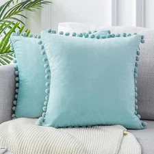 Top Finel Decorative Throw Pillow Covers for Couch Bed Soft Particles 