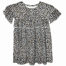 Tucker & Tate Nordstrom Girls Leopard Print Dress Ruffle Sleeve Size 4