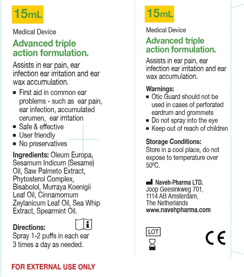NAVEH PHARMA Otic Guard Natural Ear Wax Removal Kit Ear Cleaner