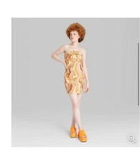 Wild Fable Women's Size Medium Twill Tube Bodycon Dress Neutral Wave Boho Retro