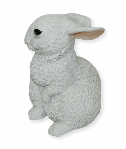 Deco Figura Conejo Blanco Colección Castagna De Resin/Piedra Artificial H 19 CM - Imagen 3 de 4