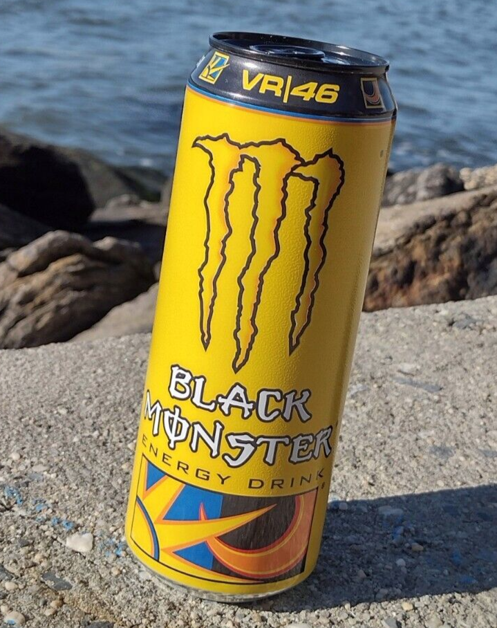 RARE! BLACK MONSTER ENERGY DRINK VR46 THE DOCTOR VALENTINO ROSSI