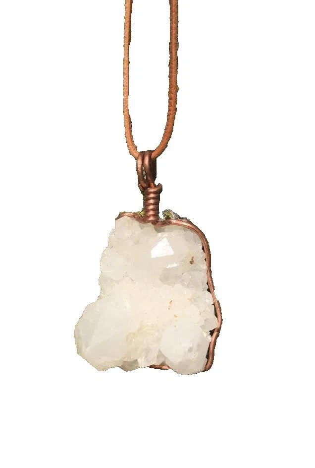 Cobre de Cuero de Cuarzo de Collares y colgantes hechos a mano