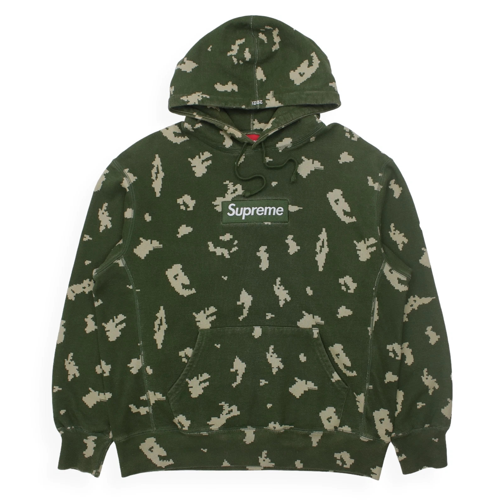 Sweat à capuche Supreme Russian Camo Box Logo Taille Medium Vert