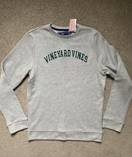 Kids Vineyard Vines Size L 16 Gray Crewneck Appliqu  Sweatshirt NWT