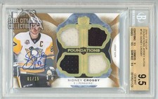 Sidney Crosby 2016 The Cup Foundations Jersey Autograph Card #F-SC 1/15 BGS 9.5