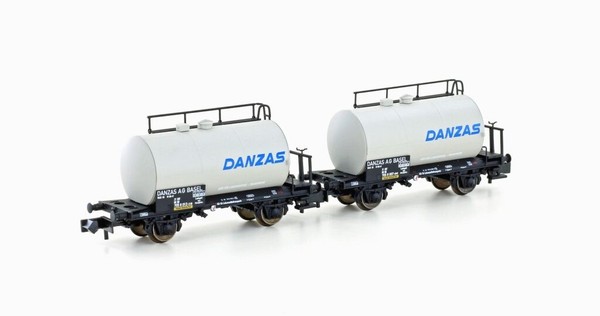 Hobbytrain N H24834 2Er Set Leichtbau-Kesselwagen Db/Danzas, Ep.Iv - Neu-image
