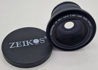 Vorsatzlinse mit Lens Japan Optics Zeikos Blickwinkelvergrößerung f. DSLR Kamera