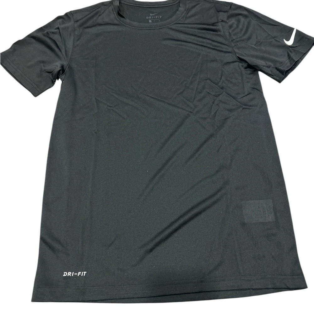 Nike Dri Fit Mens T Shirt Black Short Sleeve Athletic Training Tee Small