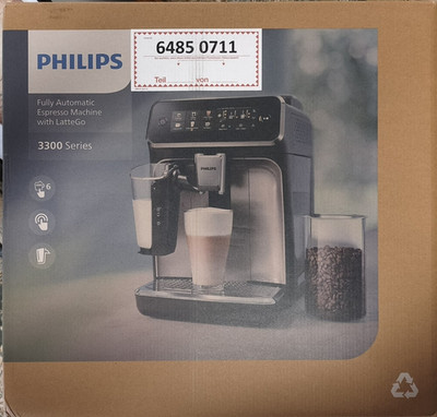 Philips EP3347/90 Kaffeevollautomat LatteGo Milchaufschäumer Schwarz Silber