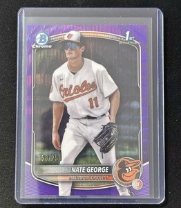 NATE GEORGE 2025 BOWMAN CHROME 1ST PURPLE WAVE ORIOLES /250
