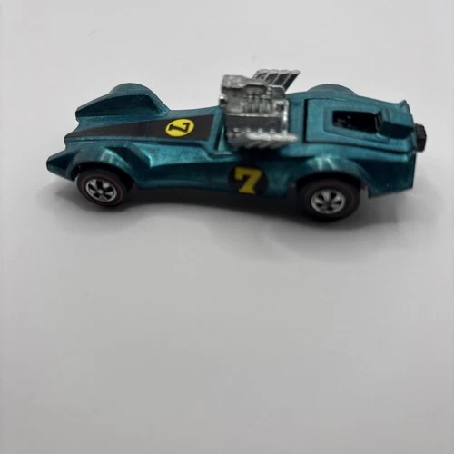 Vintage 1970 Hot Wheels Redlines Scale Model Toy Car Strip Teaser Hong Kong Aqua