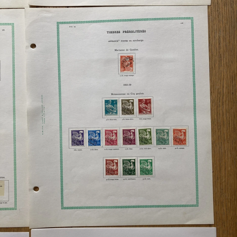 FRANCE 1922/1988 COLLECTION DE TIMBRES PRÉ OBLITÉRÉS - Photo 3/4