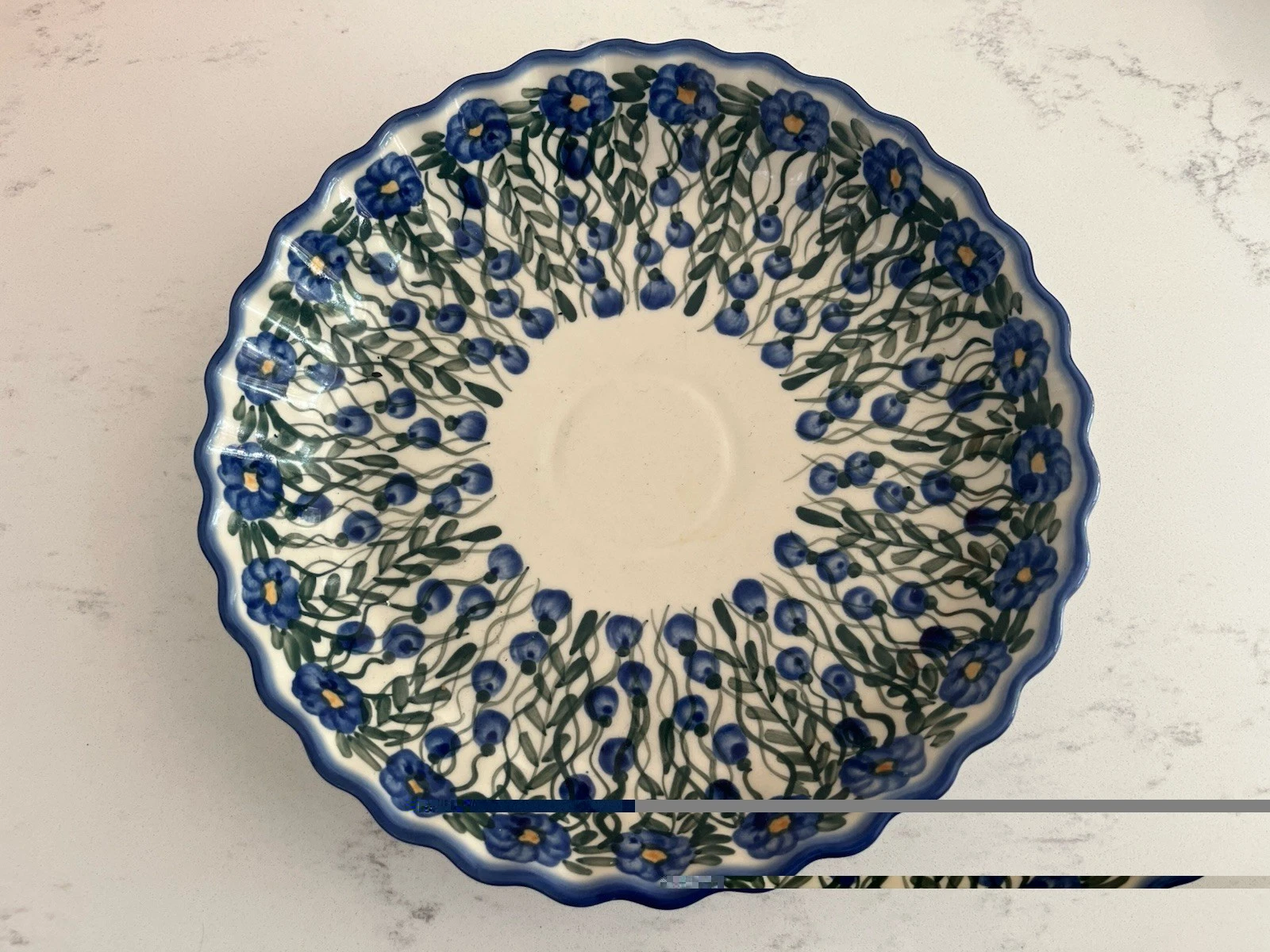 Polish Pottery Boleslawiec Stoneware 10" Fluted Pie Dish, Tart Blue Vgc Pretty
Opens in a new window