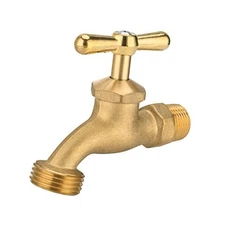  Outdoor Garden Hose Faucet/Valve 1/2" Male NPT Inlet ×3/4" Male GHT Pack of 1