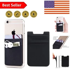 Minimalist 2-Pack Phone Wallets - Double Pocket Adhesive Holder for Smartphones