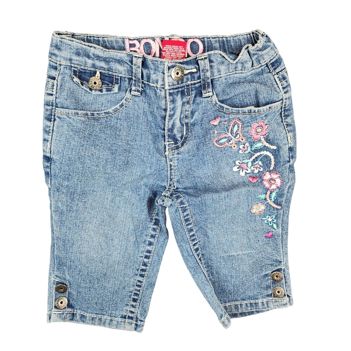 Pantalon Crop Bongo Pour Femme - Taille 5, Style Capri Avec Poches Arrière à Rabat Décorées, Occasion Très Bon état