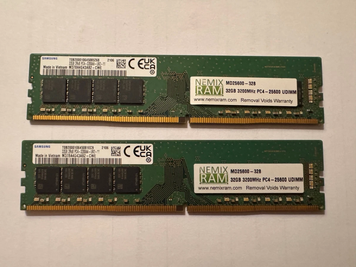 Samsung DDR4 SDRAM 64 GB Total Capacity Memory (RAM) for sale | eBay