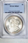 1882-CC $1 Morgan Silver Dollar PCGS MS63