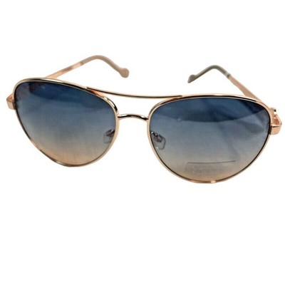 Jessica Simpson Aviator Fashion Sunglasses Rose Gold Metal UV Absorptive u Rimless Metal Aviator Shield Sunglasses in Rose Gold  main image 2