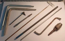 Vtg Tools Masonry Hole chisel bit brace chuck faucet seat wrenches Lot of 9