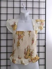 SEZANE  ?  SIZE  SMALL / EURO 38  ==YELLOW FLORAL PRINT /  TUBE TOP BLOUSE