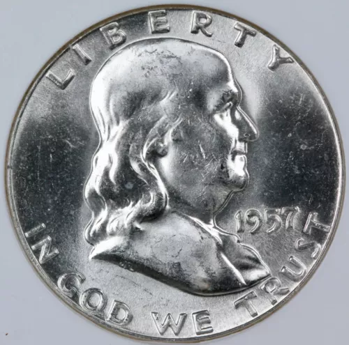 1957 Franklin Half Dollar NGC graded MS 64
