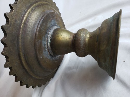 Great antique middle eastern bronze taza ca. late 19th C. 8" wide - Picture 7 of 11