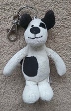 Jellycat Bashful Black & Cream Puppy Keyring Bag Charm Tiny Soft Toy