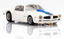 AFX Mega G+ 1970 Firebird TransAm White w/Blue Stripes HO Slot Car #22096 NICE!!