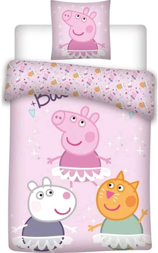 Peppa Pig - Parure de Lit Enfant - Housse de Couette
