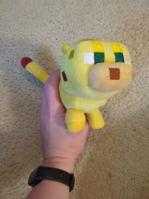 2013 Mojang Minecraft Ocelot Plush Stuffed Animal Cat Yellow 7''