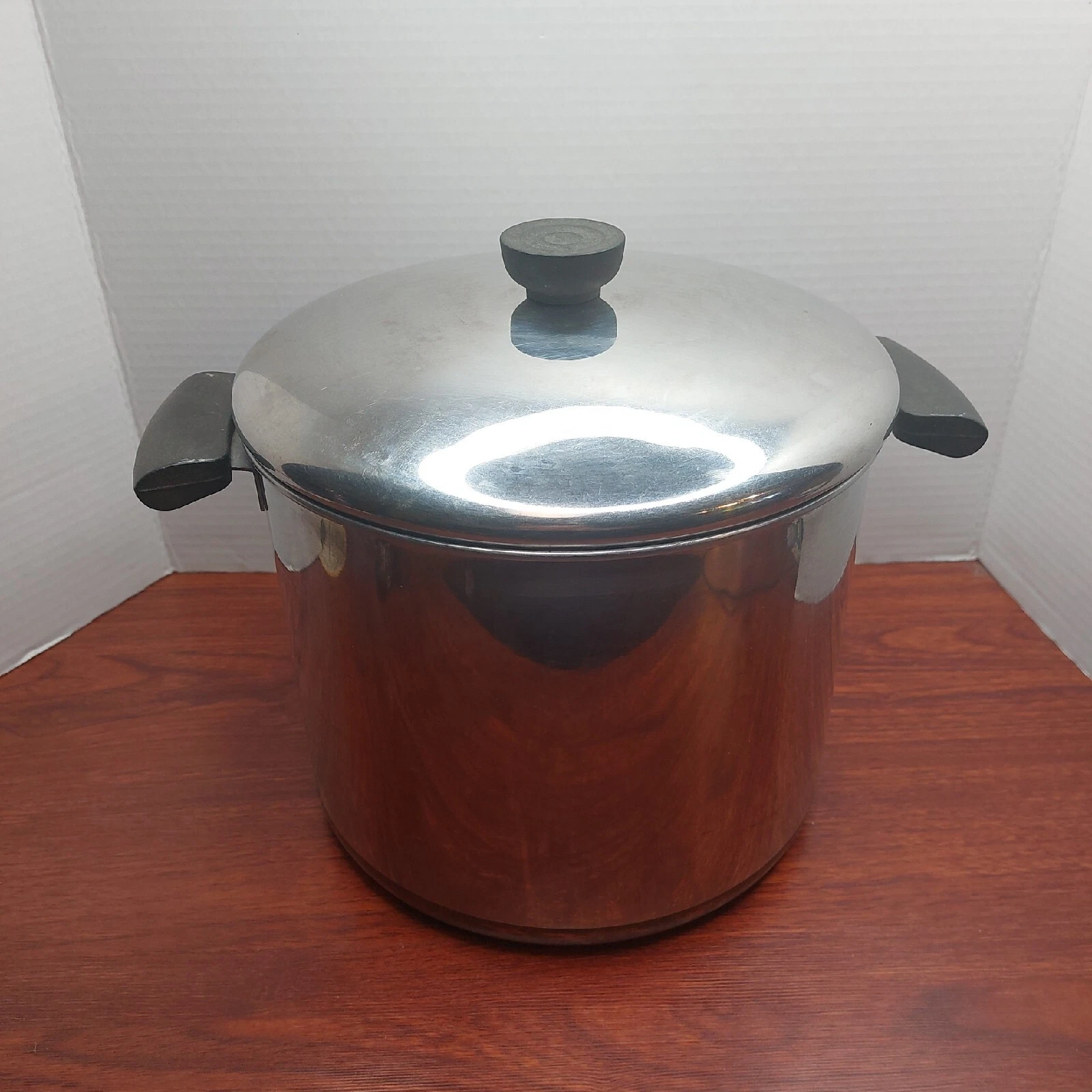 VTG Revere Ware 8 Quart Copper Bottom Stock Pot Lid Pre-68 Riverside CA USA