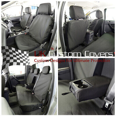 TAILORED LEATHERETTE FRONT SEAT COVERS SGL/DBL 2022 ON VW T6 TRANSPORTER 209