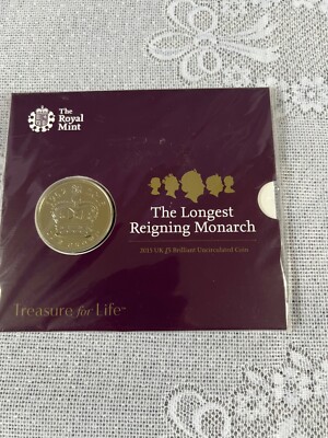 ROYAL MINT 2015 LÄNGSTER REGIERENDER MONARCH VERSIEGELTE PACKUNG £5 EINE KRONE BUNC 63 JAHRE