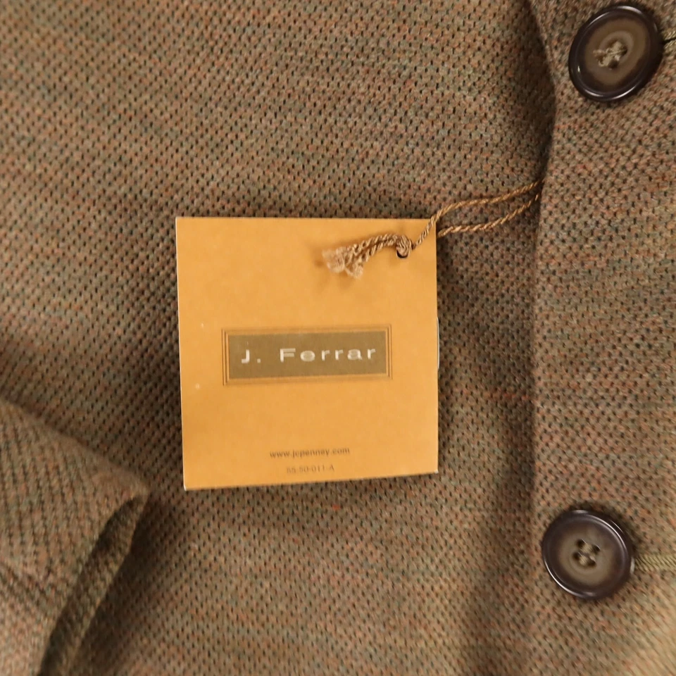 Marled Jacket XL Green Brown Melange Hopsack Patch Pockets Blazer 46S NEW $175 - Image 4 of 4