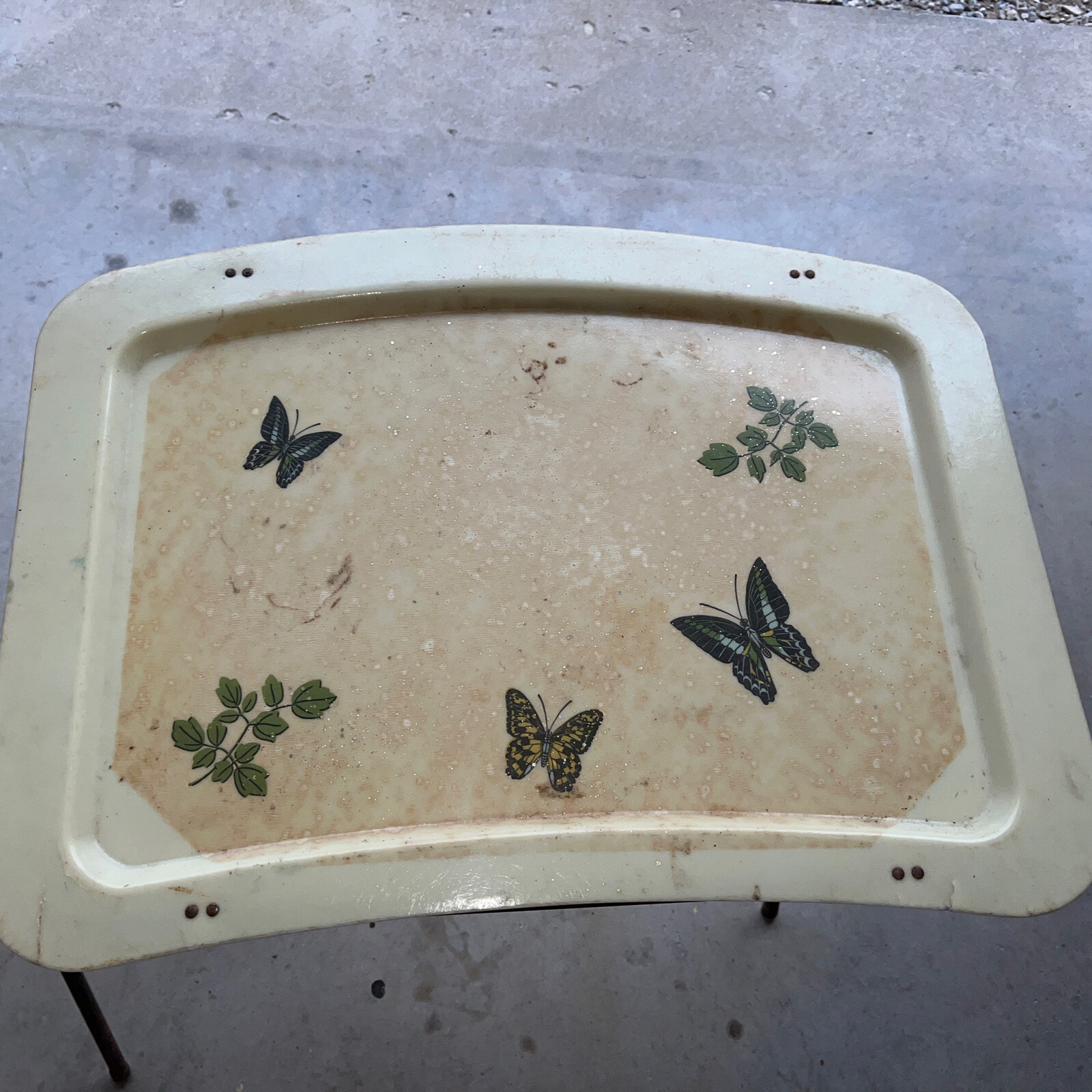 Vintage Mid Century Set Of 2 TV Trays Quaker Industries eBay