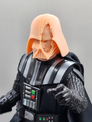 1/12 scale head inspired by darth vader battle damaged black series compatible