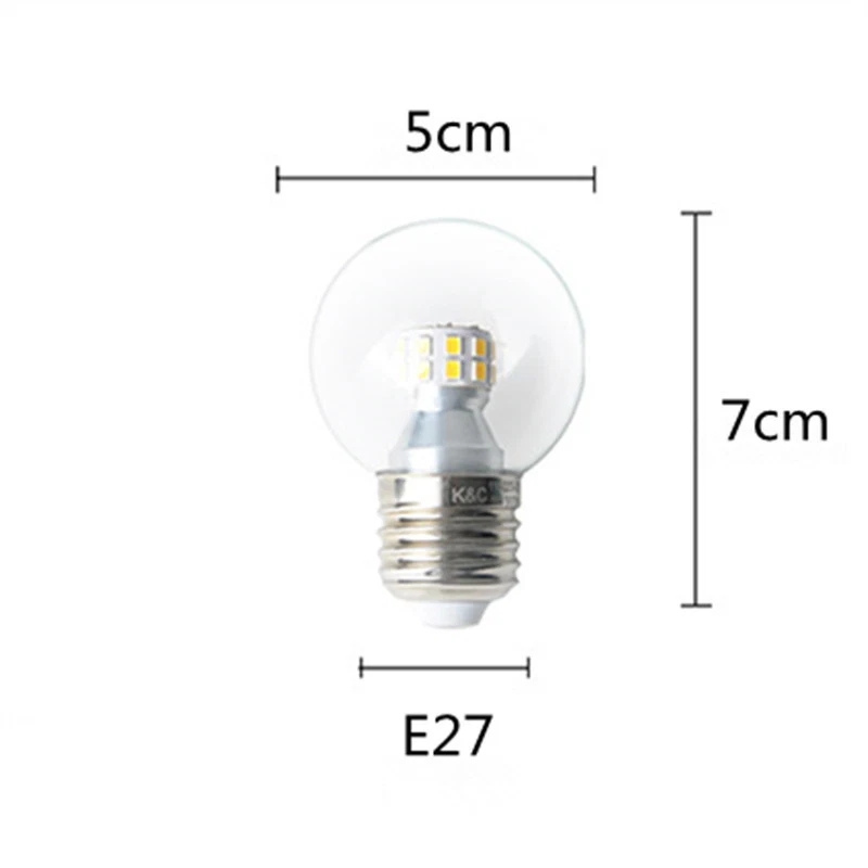 LED Bulbs 7W 220~250V E27 Screw Holder Glass Warm White / White Lighting Fitting - Image 2 of 4