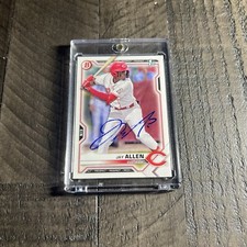 1st Bowman Jay Allen Signed IP Auto 2021 Draft #BD-11 Card Cincinnati Reds AU RC