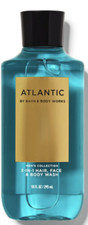 BATH  BODY WORKS ATLANTIC MEN'S COLLECTION 3 IN 1 HAIR FACE  BODY WASH 10 oz