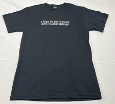 Vtg Y2K Sik World Mens Medium “I Get Drunk And Like To Hump Things” 2006 Graphic