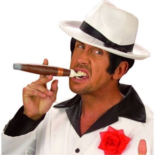 Faux Cigare Géant Plastique 22cm Cowboy Gangster Mafia Déguisement Smoking - Photo 1/2