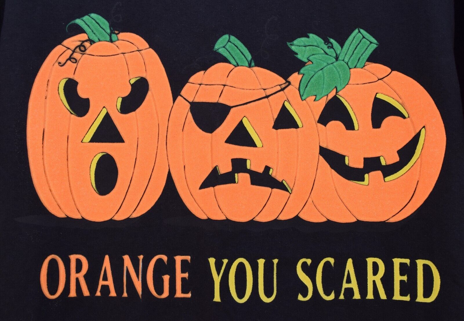 Vintage Orange You Scared 80s 90s Halloween Pumpk… - image 2