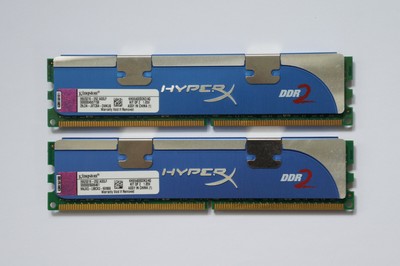 Kingston hyperx memory 4gb (2x 2gb) dimm 240pin ddr2 800mhz / pc2-6400 - cl5 - 1.85 v - niet-gebufferd - niet-ecc (740617114218)