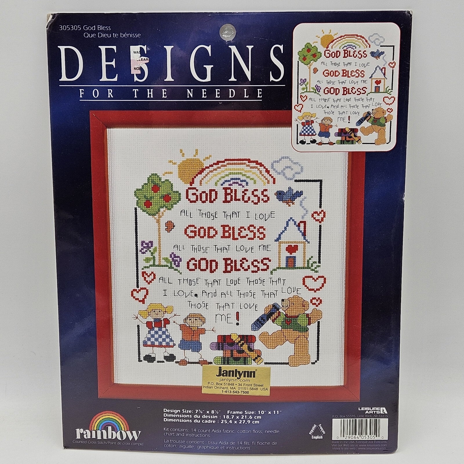 Designs For The Needle God Bless Rainbow Counted Cross Stitch Kit ...