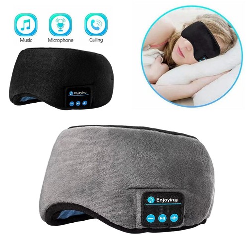 Bluetooth Schlaf Augenmaske Kabellos Kopfhörer Schlaf Reise Musik Augenschutz - Bild 17 von 24