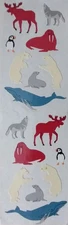 Mrs Grossman`s ARTIC ANIMALS Stickers 1996 Vintage!